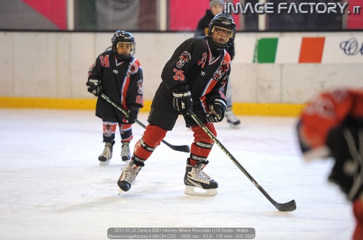 2011-01-23 Zanica 0081 Hockey Milano Rossoblu U10-Sesto - Mattia